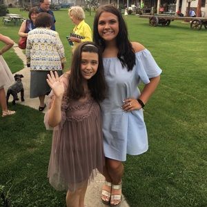 Blue and white striped dress from ASOS